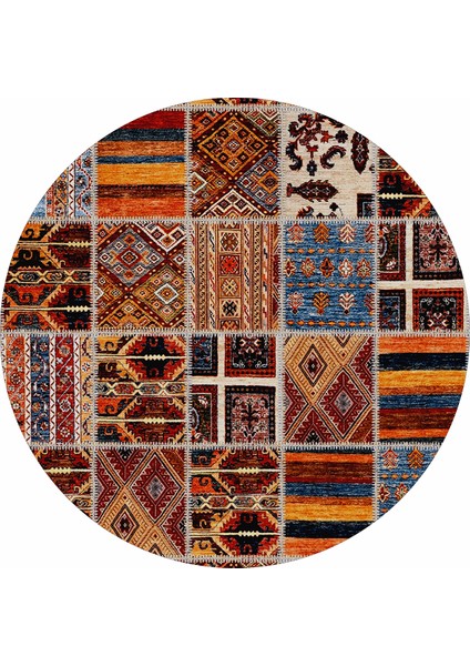 Dijital Baskılı Kaymaz Taban Yıkanabilir Yuvarlak Salon Halısı ve Mutfak Halısı NHY-HT-1518