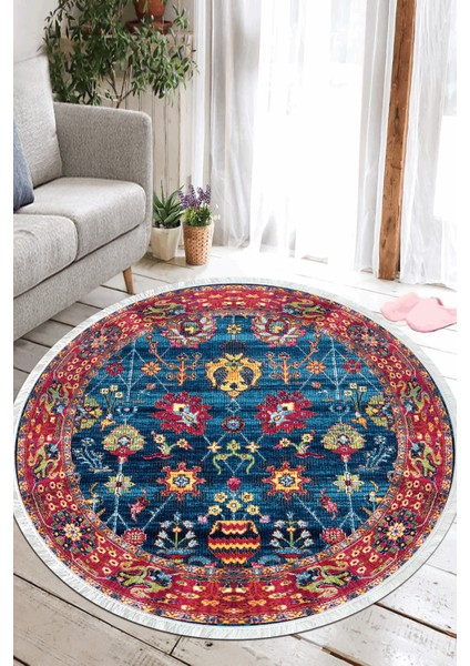 Modern Dijital Baskılı Kaymaz Yıkanabilir Yuvarlak Salon Halısı ve Mutfak Halısı NHY-HY-894