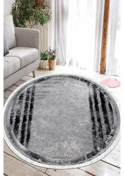 Sade Desen Dijital Baskılı Kaymaz Yıkanabilir Yuvarlak Salon Halısı ve Mutfak Halısı NHY-SD-236