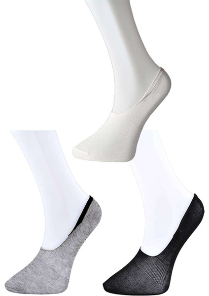 Siyah Gri ve Beyaz Kadın Babet Çorap 12 Çift fiyatları