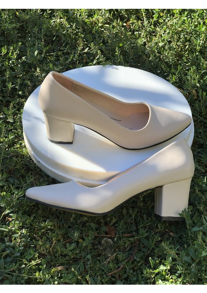 5 cm Kalın Topuklu Orta Boy Stiletto Bayan Ayakkabı modelleri