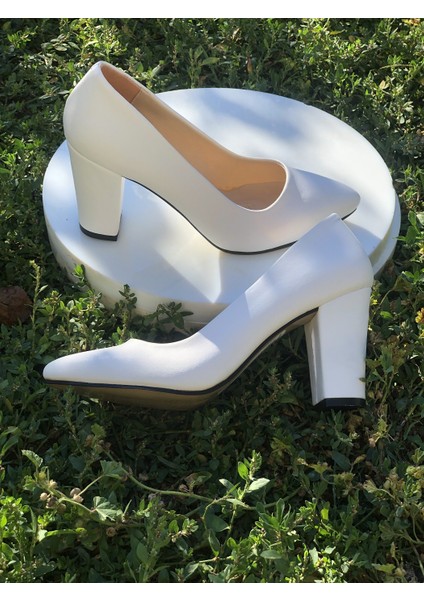 Kafkaslar 9 Cm. Kalın Topuklu Bayan Stiletto Ayakkabı