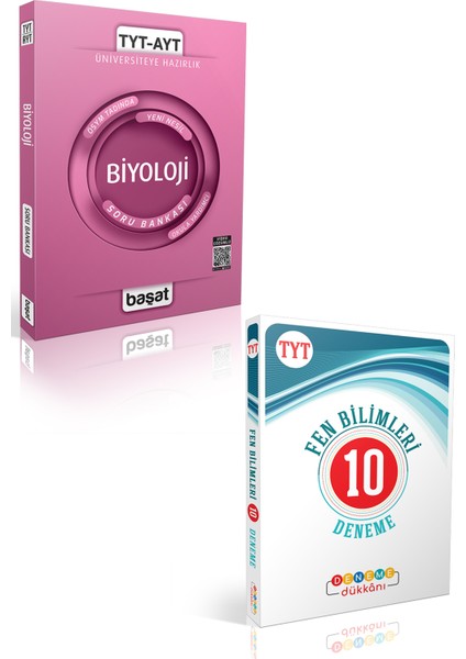 TYT Biyoloji Soru Bankası + Deneme Dükkanı Fen Bilimleri 10 Deneme