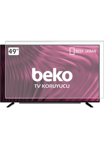 Beko B49L 8752 5s Tv Ekran Koruyucu - Beko 49" Inç 123 Ekran Koruyucu B49L87525S