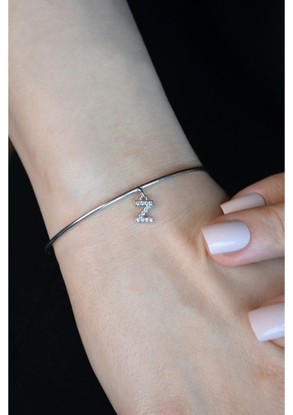 18k Altın Kaplamalı 925 Ayar Gümüş Z Harfi Kelepçe Bileklik - 45089902 fiyatları