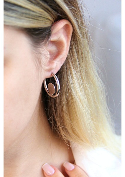 925 Ayar Gümüş Halka Küpe - K093201 fiyatları