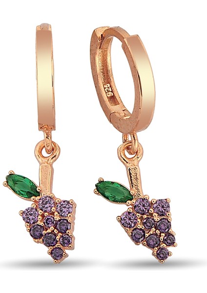 925 Ayar Gümüş Üzüm Küpe - K098601