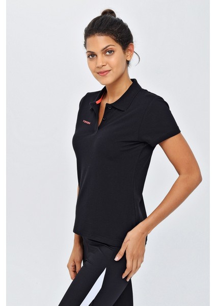 Verona Kadın Pamuklu Siyah Polo T-Shirt fiyatları