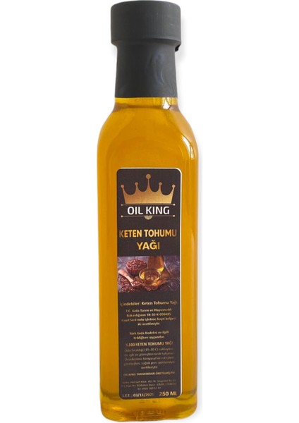 Keten Tohumu Yağı Saf Soğuk Sıkım 250 ml