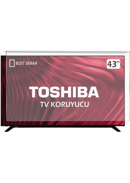 Toshiba 43L2163DT Tv Ekran Koruyucu - 43" Inç Kırılmaz Tv Ekran Koruyucu