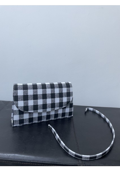 Pötikare Desenli Baget Omuz ve Clutch Çanta