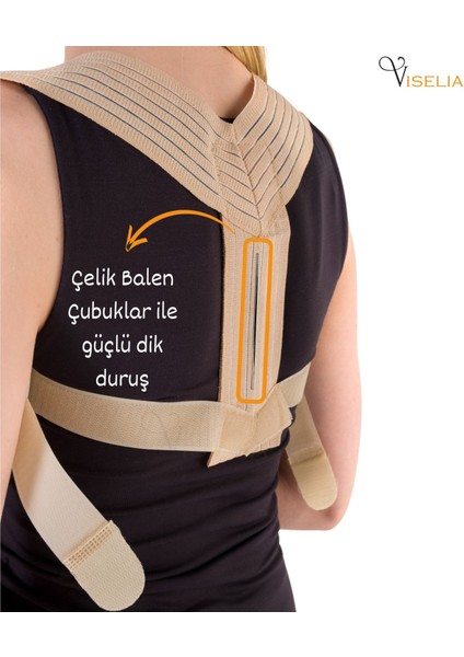 Dik Durus Korsesi Omuz Misina Ipli Çelik Balen Bel Korsesi Önleyici Korse indirimleri