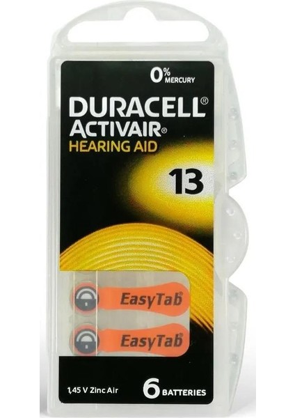 Activair 13 Numara PR48 Işitme Cihazı Pili 6'lı 1 Paket