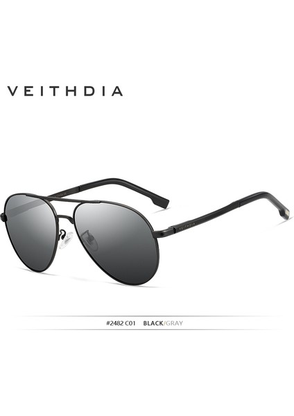 Veıthdıa Sunglasses Men Vintage - Polarized UV400 Coating Lens (Yurt Dışından)