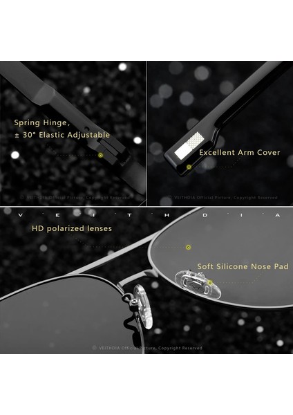 Veıthdıa Sunglasses Men Vintage - Polarized UV400 Coating Lens (Yurt Dışından) modelleri