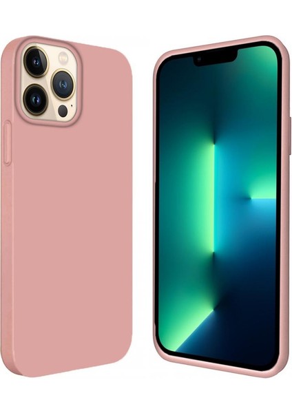 Apple iPhone 13 Pro Max 6.7'' Içi Kadife Silikon Kılıf Rose