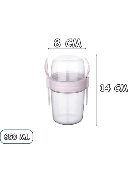 Kapaklı Kaşık ve Çatallı Hazırla ve Çık Diyet Kabı Pudra fiyatları