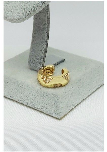 Altın Kaplama Özel Seri Çelik Kıkırdak Küpesi 1,5cm