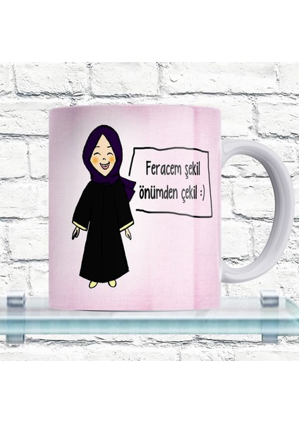 Feracem Şekil... Baskılı %100 Porselen Kupa