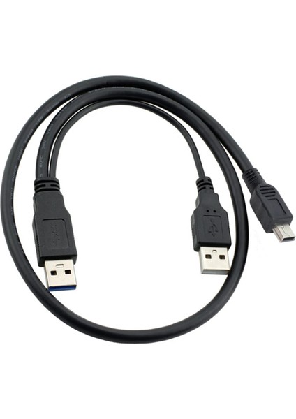 Mini USB Y Kablo 5 Pin Harici HDD Kablosu USB 2.0 5pin Mini Y Kablo