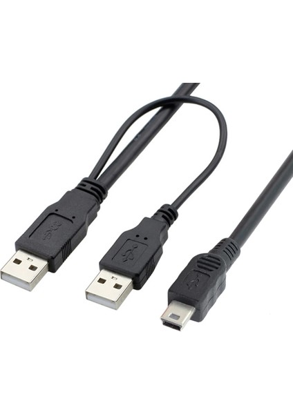 Mini USB Y Kablo 5 Pin Harici HDD Kablosu USB 2.0 5pin Mini Y Kablo