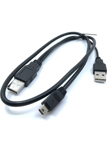 Mini USB Y Kablo 5 Pin Harici HDD Kablosu USB 2.0 5pin Mini Y Kablo