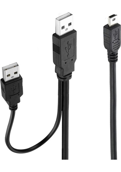 Mini USB Y Kablo 5 Pin Harici HDD Kablosu USB 2.0 5pin Mini Y Kablo