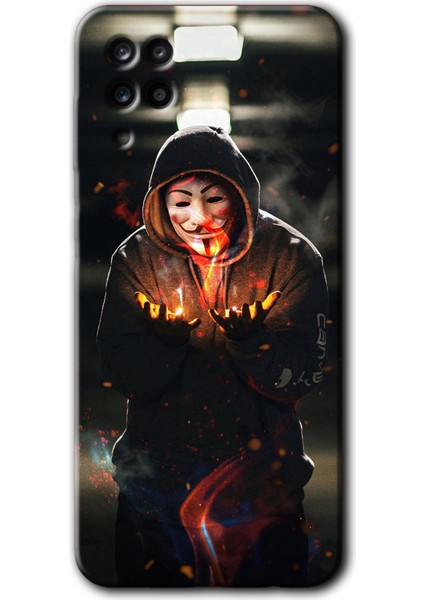 Samsung Galaxy A01 Core Kılıf Hd Desen Baskılı Arka Kapak - V For Fire