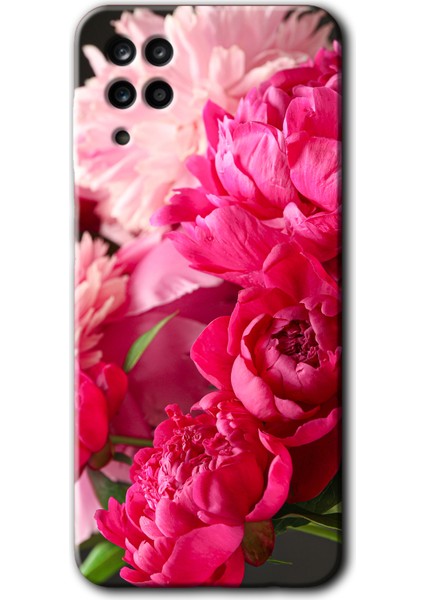 Samsung Galaxy A01 Core Kılıf Hd Desen Baskılı Arka Kapak - Kırmızı Beyaz Gül