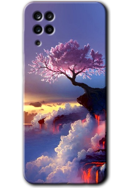 Samsung Galaxy A01 Core Kılıf Hd Desen Baskılı Arka Kapak - Wash Red Wall