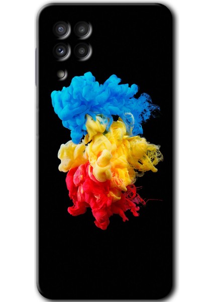 Samsung Galaxy M22 Kılıf Hd Desen Baskılı Arka Kapak - Black 1