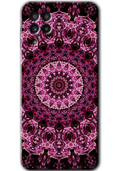 Samsung Galaxy M22 Kılıf Hd Desen Baskılı Arka Kapak - Mandala Patterns Kaleidoscope