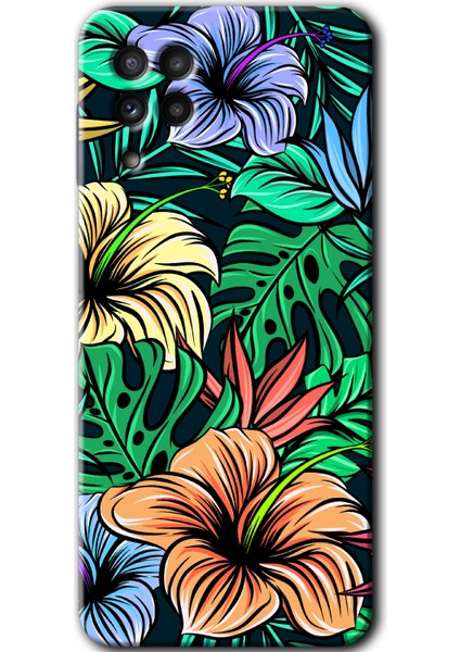 Samsung Galaxy M22 Kılıf Hd Desen Baskılı Arka Kapak - Hibiscus Flowers