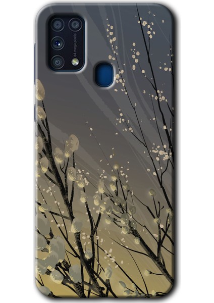 Samsung Galaxy M31 Kılıf Hd Desen Baskılı Arka Kapak - Branches Flowers