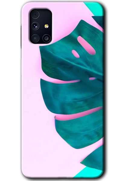 Samsung Galaxy M31S Kılıf Hd Desen Baskılı Arka Kapak - 3D Yaprak