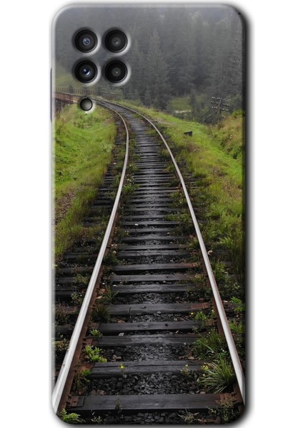 Samsung Galaxy M32 Kılıf Hd Desen Baskılı Arka Kapak - Tren Yolu