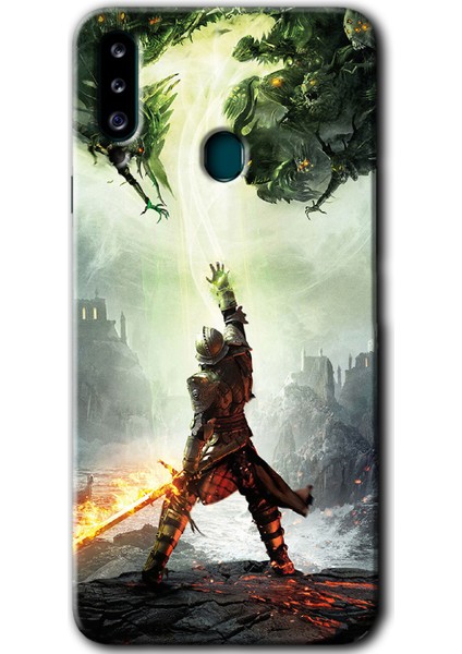 Samsung Galaxy A20S Kılıf Hd Desen Baskılı Arka Kapak - Dragon Hunter