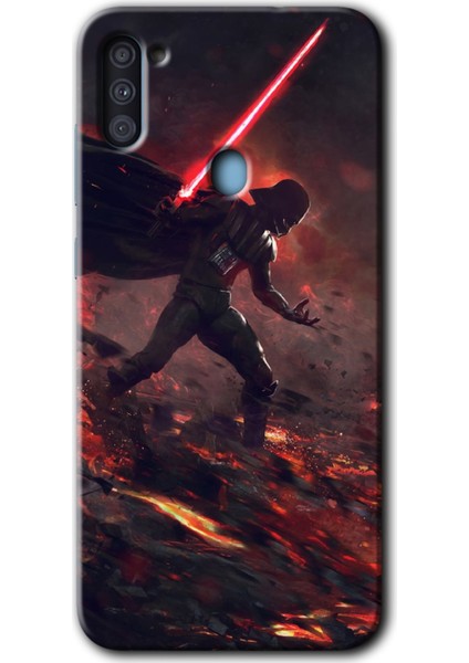 Samsung Galaxy A11 Kılıf Hd Desen Baskılı Arka Kapak - Darh Vader Wars