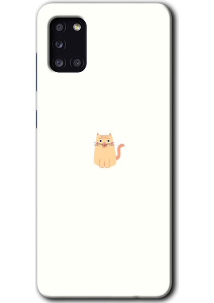 Samsung Galaxy A31 Kılıf Hd Desen Baskılı Arka Kapak - Cat Minimalism