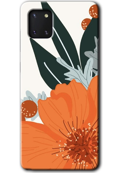 Samsung Galaxy A81 Kılıf Hd Desen Baskılı Arka Kapak - Portakal Çiçeği