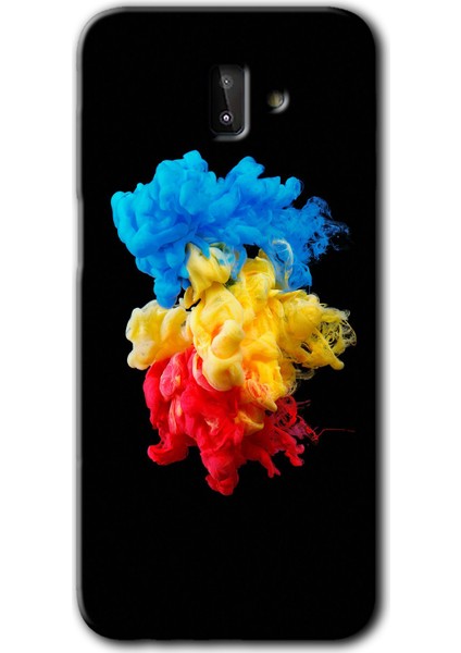Samsung Galaxy J6 Plus Kılıf Hd Desen Baskılı Arka Kapak - Black 1
