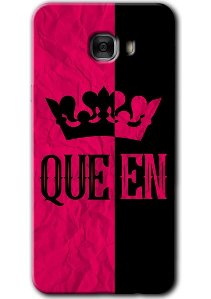 Samsung Galaxy C9 Pro Kılıf Hd Desen Baskılı Arka Kapak - Queen