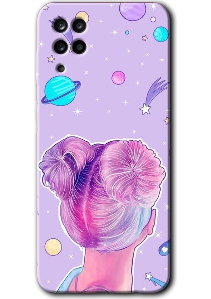 Samsung Galaxy M12 Kılıf Hd Desen Baskılı Arka Kapak - Uzaylı Kız