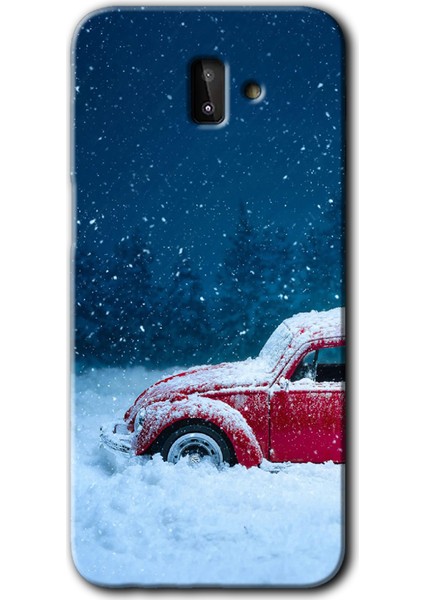 Samsung Galaxy J8 Kılıf Hd Desen Baskılı Arka Kapak - Karlı Vosvos