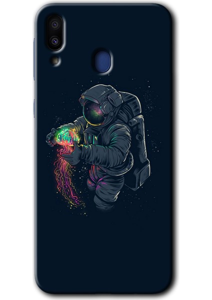 Samsung Galaxy M10S Kılıf Hd Desen Baskılı Arka Kapak - Astronot Kıyafeti