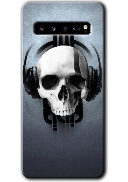 Samsung Galaxy S10 Plus Kılıf Hd Desen Baskılı Arka Kapak - Müzik Kurukafa
