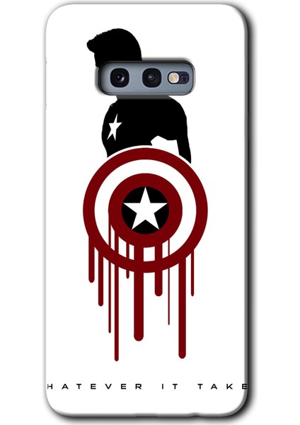Samsung Galaxy S10E Kılıf Hd Desen Baskılı Arka Kapak - Captain Amerika