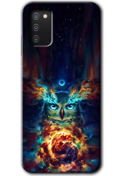 Samsung Galaxy A02S Kılıf Hd Desen Baskılı Arka Kapak - Ballı Baykuş