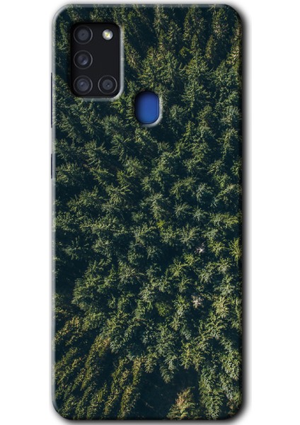 Samsung Galaxy A21S Kılıf Hd Desen Baskılı Arka Kapak - Çam Ağacı Ormanı