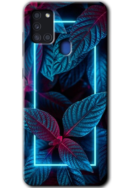Samsung Galaxy A21S Kılıf Hd Desen Baskılı Arka Kapak - Mekanik Yaprak 4